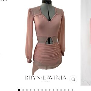 Kids Long Sleeve Pink Dress